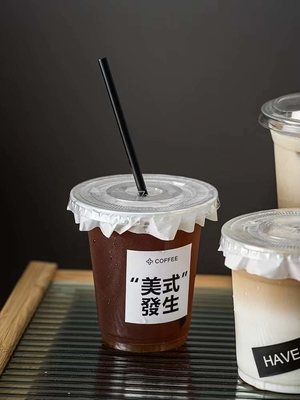 Café frio dos batidos 90mm descartáveis feitos sob encomenda dos copos de chá da bolha que bebe copos plásticos do animal de estimação