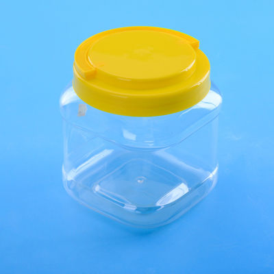 Frascos plásticos quadrados livres do tampão de parafuso de BPA 1450ml 131mm