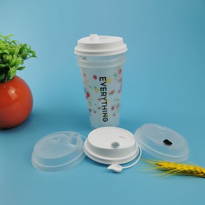 copo plástico livre dos PP BPA Boba do resíduo metálico de 500ml 16oz