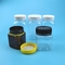 Tampa evidente plástica vazia de 200ml 320ml 400ml Honey Jar Square With Tamper
