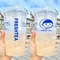 o copo frio da bebida 360ml com tampa U dá forma a copos descartáveis plásticos