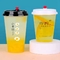 Eco - copos plásticos claros descartáveis amigáveis dos copos de chá da bolha 16oz