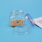 O quadrado claro do frasco de cookie do animal de estimação da tampa do parafuso 211# dá forma aos recipientes de alimento plásticos 380ml