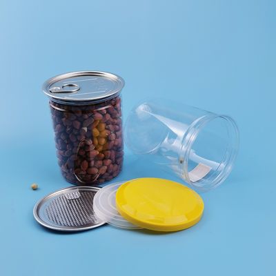 frascos plásticos do alimento do selo de alumínio aberto fácil do ANIMAL DE ESTIMAÇÃO 0.5l